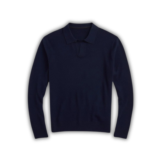 Wool Johnny-Collar Sweater
