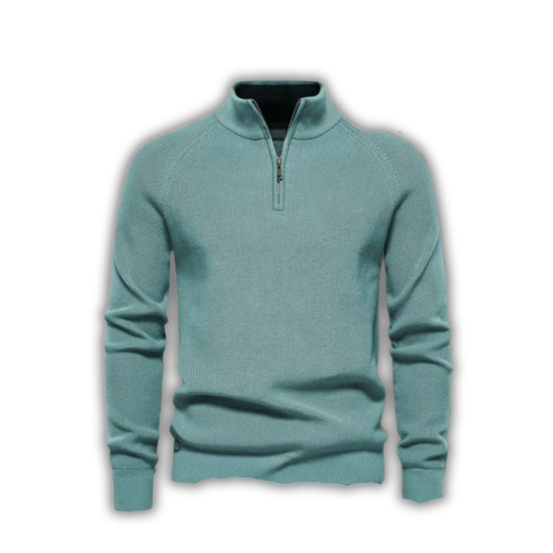 Pull Col Zippé