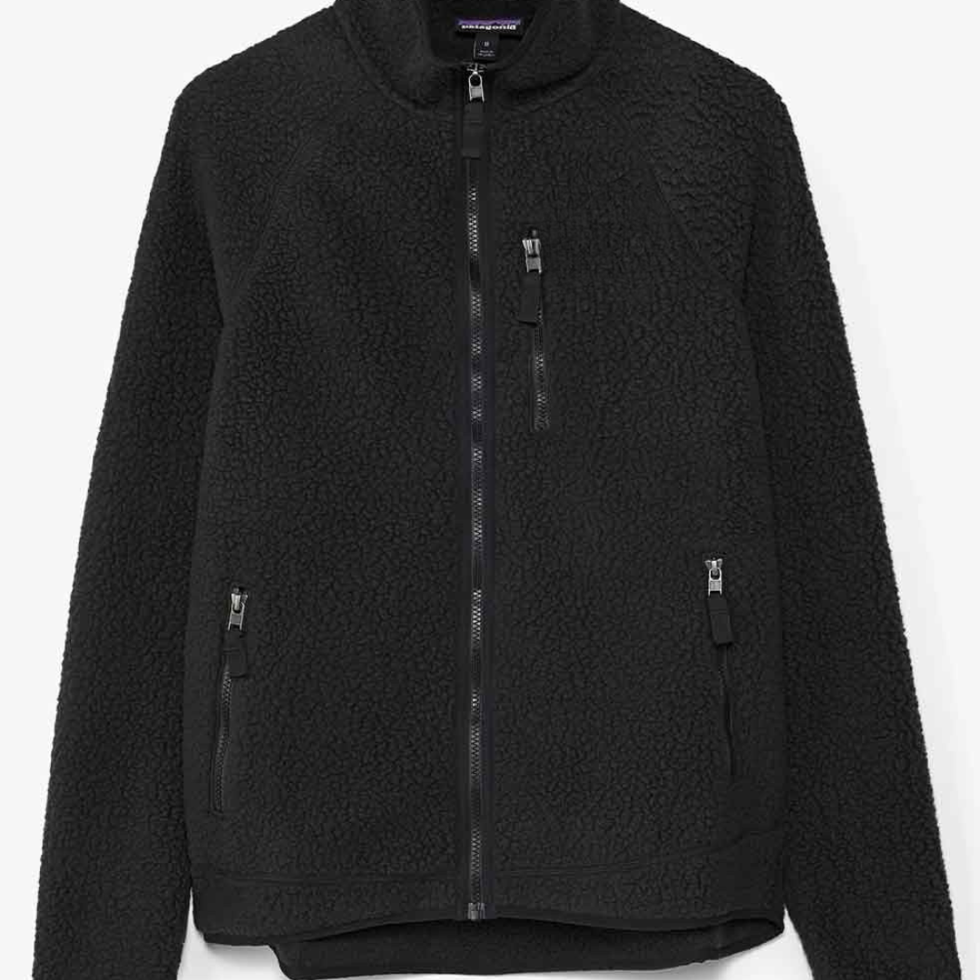 Retro Pile Fleece Jacket – Black