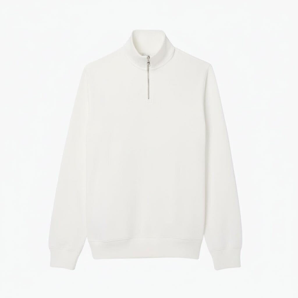 Zip-up High Neck Sweatshirt