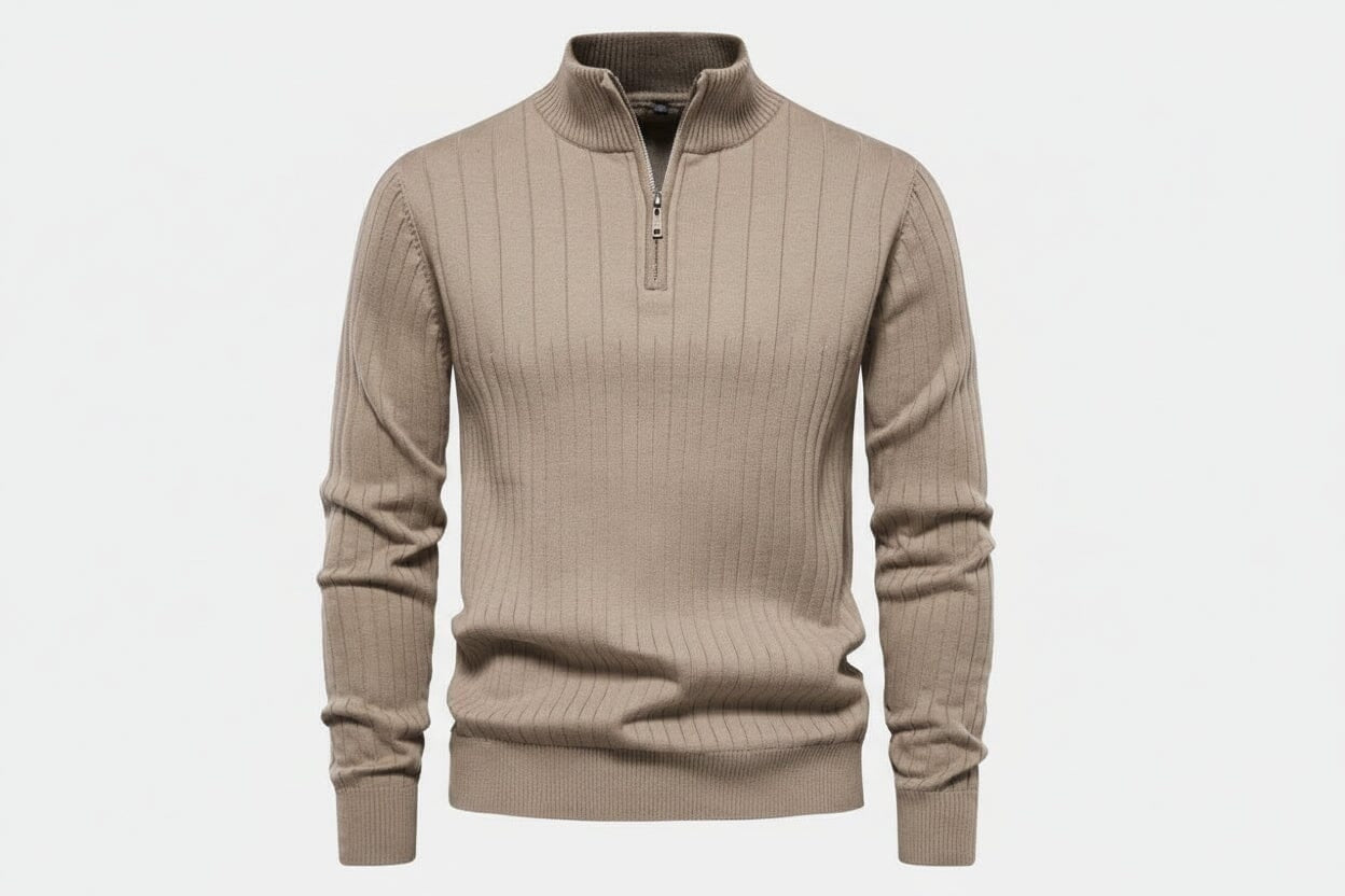 Zip Classic Knit Sweater